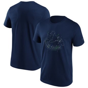 Vancouver Canucks tricou de bărbați Etch navy