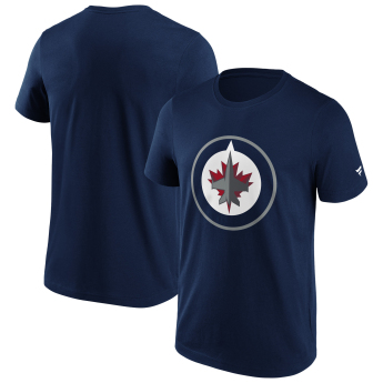 Winnipeg Jets tricou de bărbați Primary Logo Graphic navy