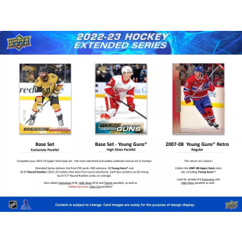 NHL cutii Cărți de hochei NHL 2022-23 Upper Deck Extended Series Hobby Box