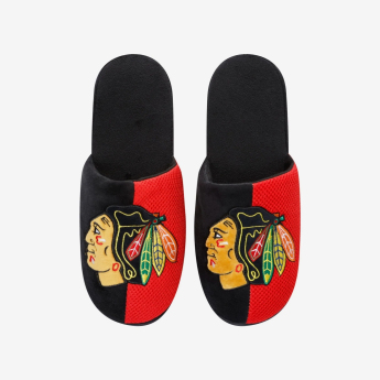 Chicago Blackhawks papuci de bărbați Logo Staycation Slipper