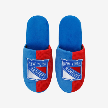 New York Rangers papuci de bărbați Logo Staycation Slipper