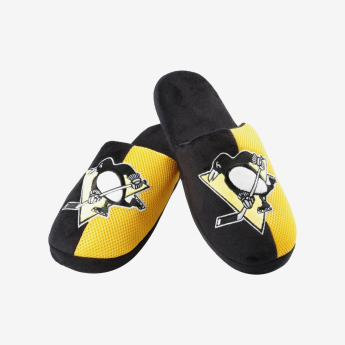 Pittsburgh Penguins papuci de bărbați Logo Staycation Slipper