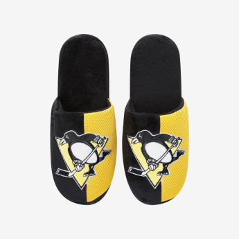 Pittsburgh Penguins papuci de bărbați Logo Staycation Slipper