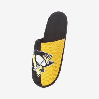 Pittsburgh Penguins papuci de bărbați Logo Staycation Slipper