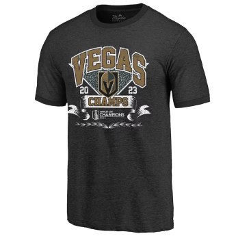 Vegas Golden Knights tricou de bărbați 2023 Stanley Cup Champions Ringer Tri-Blend