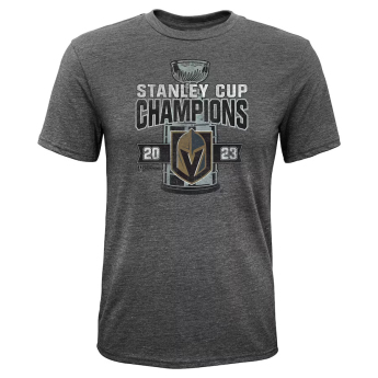 Vegas Golden Knights tricou de copii 2023 Stanley Cup Champions Tri-Blend grey