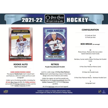 NHL cutii Cărți de hochei NHL 2021-22 Upper Deck O-Pee-Chee Platinum Hobby Box