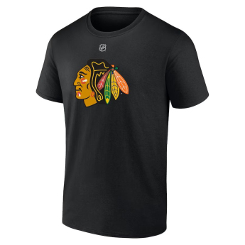 Chicago Blackhawks tricou de bărbați Connor Bedard #98 Draft 2023 Stack Logo Name & Number Black