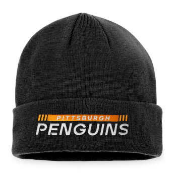 Pittsburgh Penguins căciulă de iarnă Authentic Pro Game & Train Cuffed Knit Black