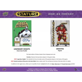 NHL cutii Cărți de hochei NHL 2021-22 Upper Deck Stature Hobby Box