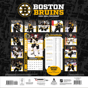 Boston Bruins calendar 2024 Wall Calendar