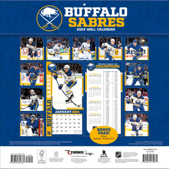 Buffalo Sabres calendar 2024 Wall Calendar