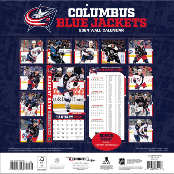 Columbus Blue Jackets calendar 2024 Wall Calendar