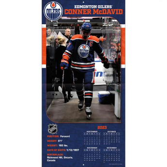 Edmonton Oilers calendar Connor McDavid #97 2024 Wall Calendar