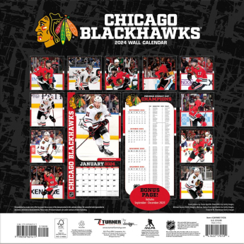 Chicago Blackhawks calendar 2024 Wall Calendar
