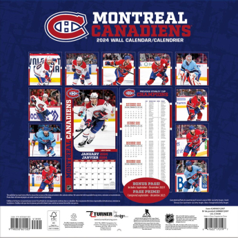 Montreal Canadiens calendar 2024 Wall Calendar