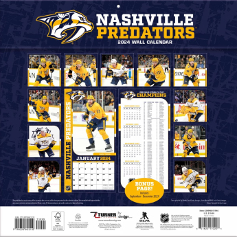 Nashville Predators calendar 2024 Wall Calendar