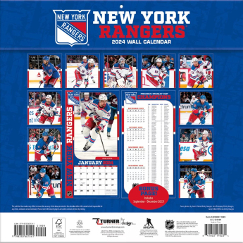 New York Rangers calendar 2024 Wall Calendar