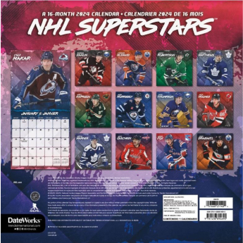 NHL produse calendar Superstars 2024 Wall Calendar