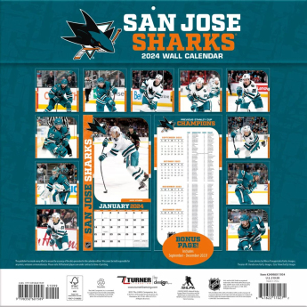 San Jose Sharks calendar 2024 Wall Calendar