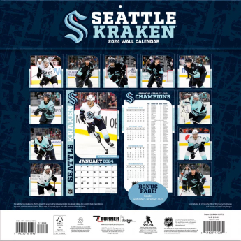 Seattle Kraken calendar 2024 Wall Calendar
