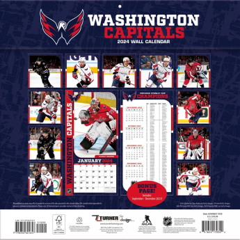 Washington Capitals calendar 2024 Wall Calendar