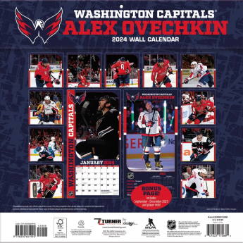 Washington Capitals calendar Alexander Ovechkin #8 2024 Wall Calendar