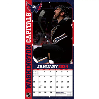 Washington Capitals calendar Alexander Ovechkin #8 2024 Wall Calendar