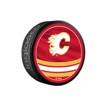 Calgary Flames puc Reverse Retro Jersey 2022 Souvenir Collector Hockey Puck