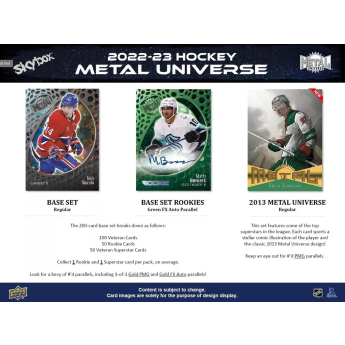 NHL cutii Cărți de hochei NHL 2022-23 Upper Deck Skybox Metal Universe Hobby Box