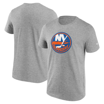 New York Islanders tricou de bărbați Primary Logo Graphic Sport Gray Heather