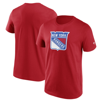 New York Rangers tricou de bărbați Primary Logo Graphic Athletic Red