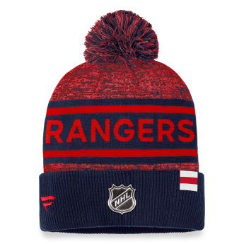 New York Rangers căciulă de iarnă Authentic Pro Rink Heathered Cuffed Pom Knit
