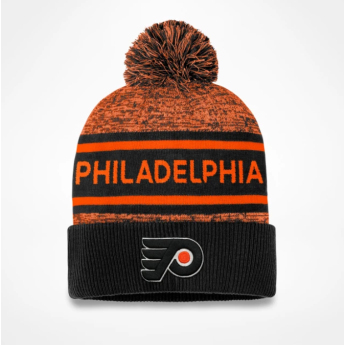 Philadelphia Flyers căciulă de iarnă Authentic Pro Rink Heathered Cuffed Pom Knit