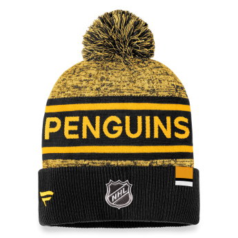 Pittsburgh Penguins căciulă de iarnă Authentic Pro Rink Heathered Cuffed Pom Knit