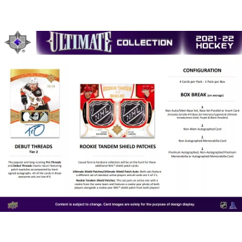 NHL cutii Cărți de hochei NHL 2021-22 Upper Deck Ultimate Hobby Box