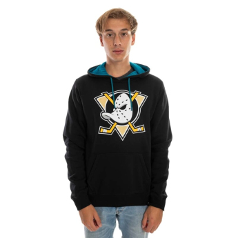 Anaheim Ducks hanorac de bărbați cu glugă Imprint 47 BURNSIDE Hood Jet Black