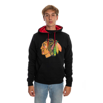 Chicago Blackhawks hanorac de bărbați cu glugă Core 47 BALLPARK Hood Jet Black