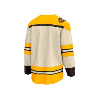 Boston Bruins tricou de hochei pentru copii Cream 100th Anniversary Replica Jersey