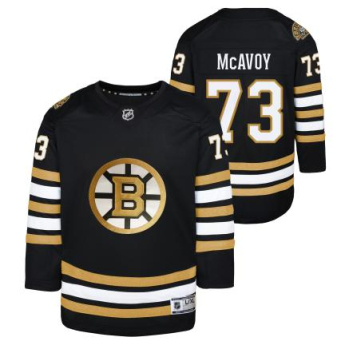 Boston Bruins tricou de hochei pentru copii Charlie McAvoy 73 black 100th Anniversary Premier Breakaway Jersey