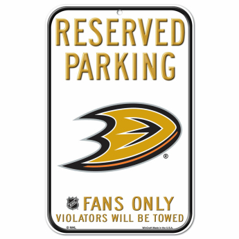 Anaheim Ducks semn pe perete Reserved Parking Sign