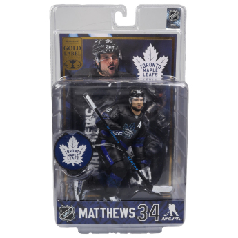 Toronto Maple Leafs figurină Auston Matthews #34 Figure SportsPicks THIRD JERSEY GOLD LABEL