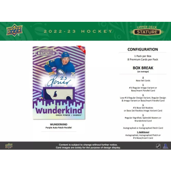 NHL cutii Cărți de hochei NHL 2022-23 Upper Deck Stature Hobby Box