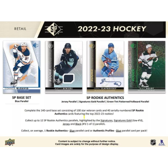 NHL cutii Cărți de hochei NHL 2022-23 Upper Deck SP Hockey Blaster Box