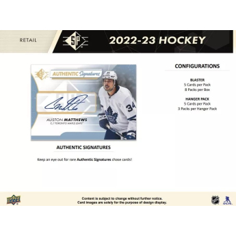 NHL cutii Cărți de hochei NHL 2022-23 Upper Deck SP Hockey Blaster Box