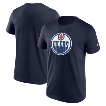 Edmonton Oilers tricou de bărbați Primary Logo Graphic T-Shirt blue