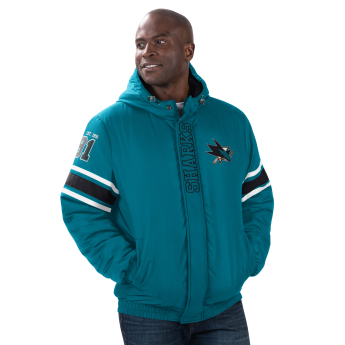 San Jose Sharks geacă de bărbați cu glugă Tight End Winter Jacket