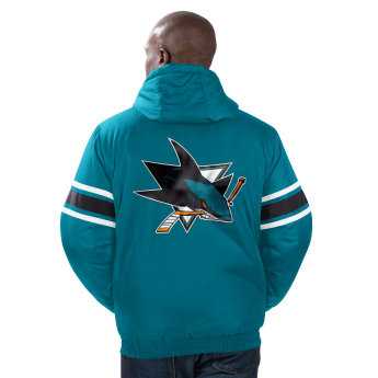 San Jose Sharks geacă de bărbați cu glugă Tight End Winter Jacket