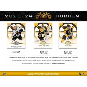 NHL cutii Cărți de hochei NHL 2023-24 Upper Deck Boston Bruins Centennial Box Set