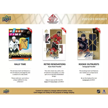 NHL cutii Cărți de hochei NHL 2022-23 Upper Deck SP Game Used Hobby Box